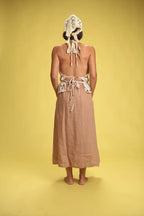 Jupe Rosa Taupe en lin