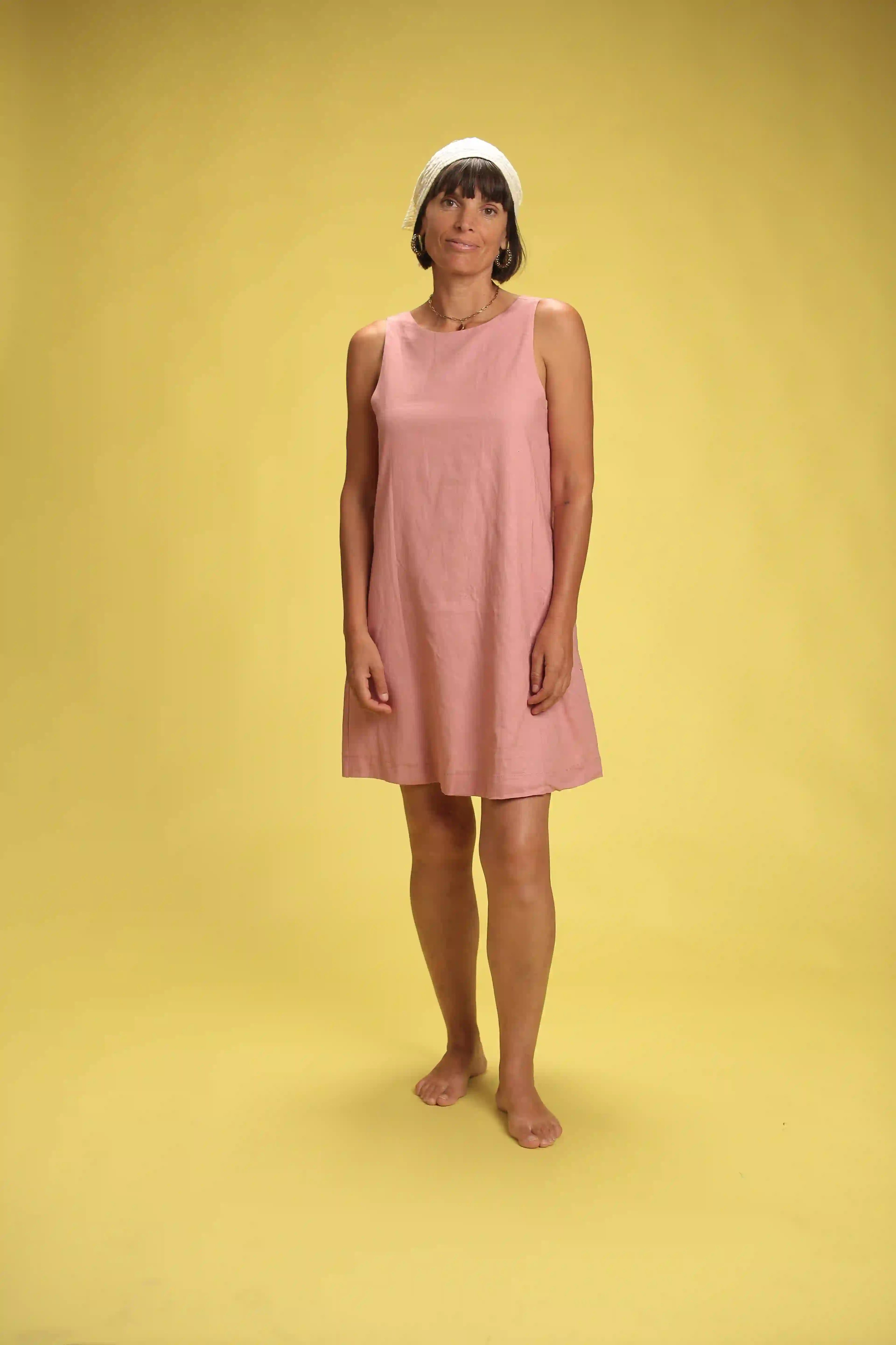 Robe Jackie trapèze Rose