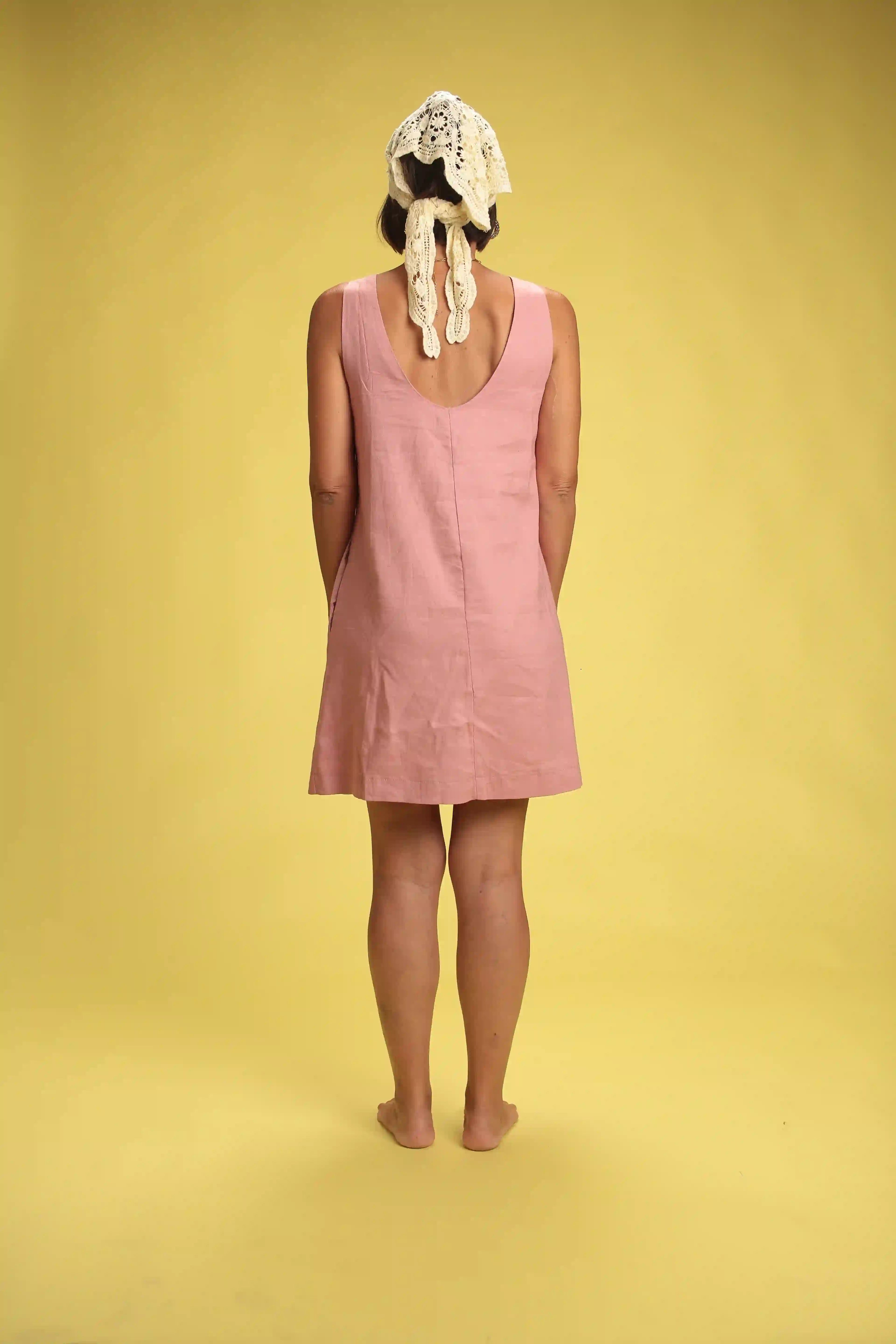 Robe Jackie trapèze Rose