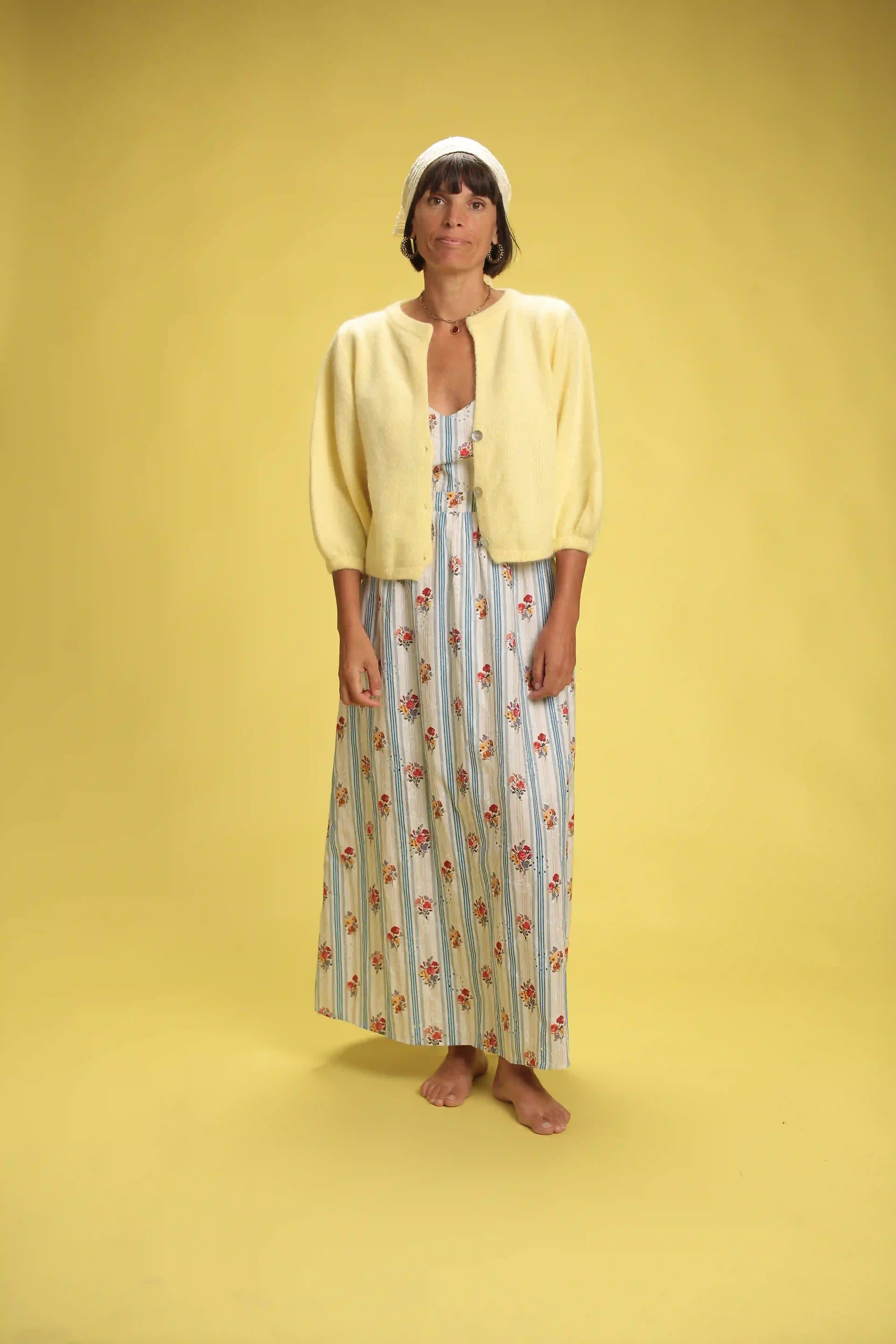 Robe Rosalie rayée bleu