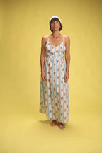 Robe Rosalie rayée bleu