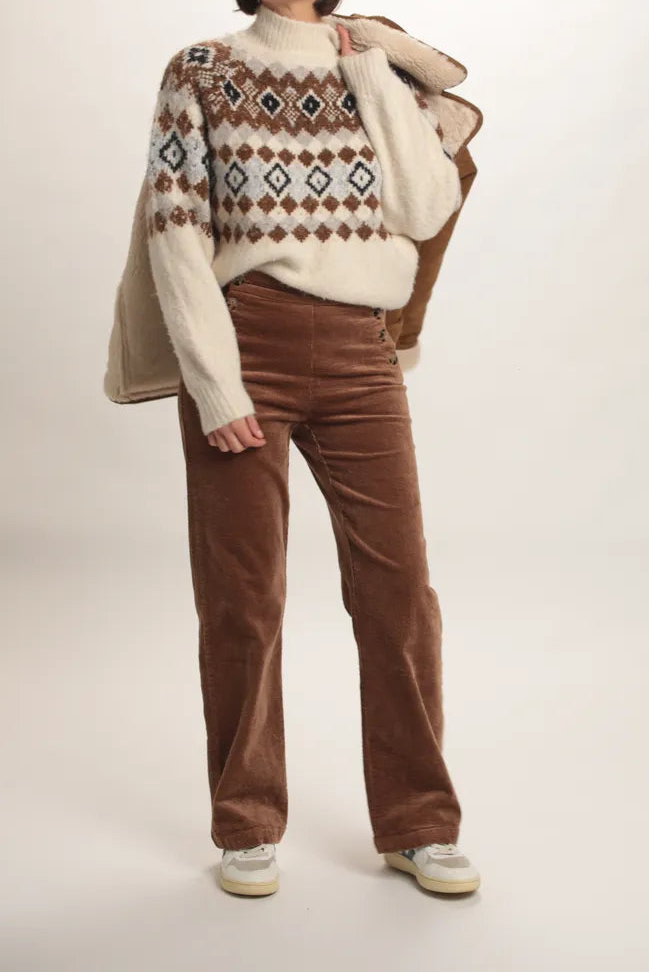 Pull Courchevel Blanc cassé