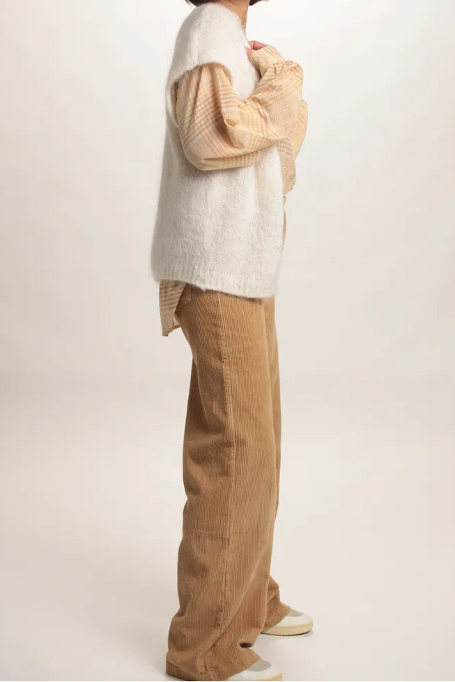 Gilet Heïdi mohair blanc cassé