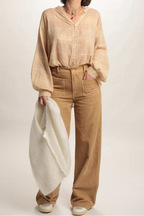 Pantalon Victor Velours côtelé Beige