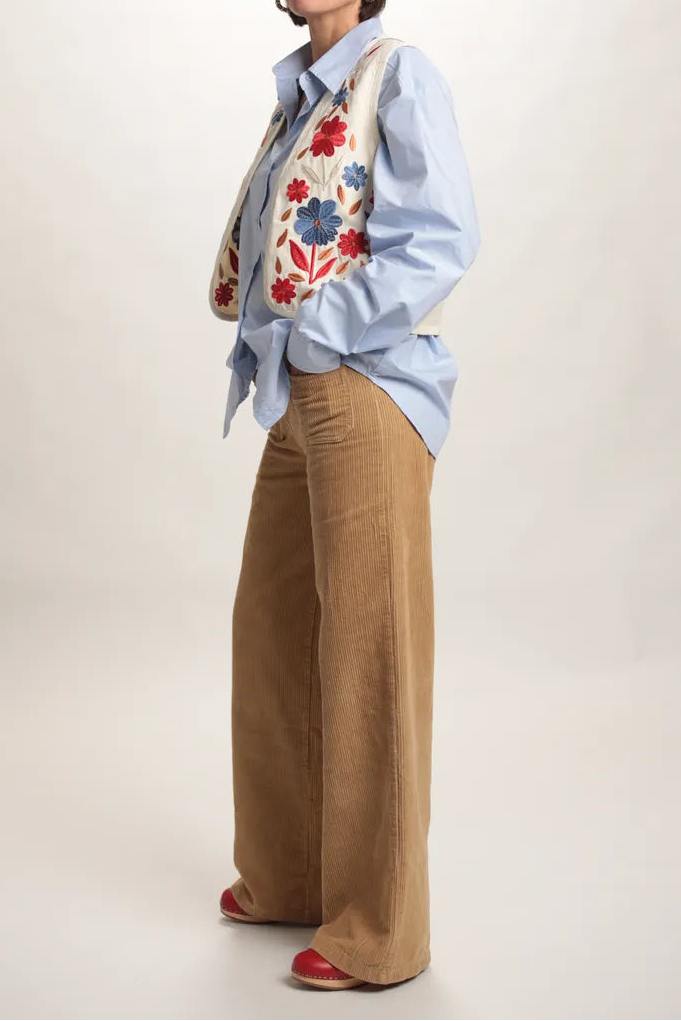 Gilet boléro Joseph brodé Blanc cassé