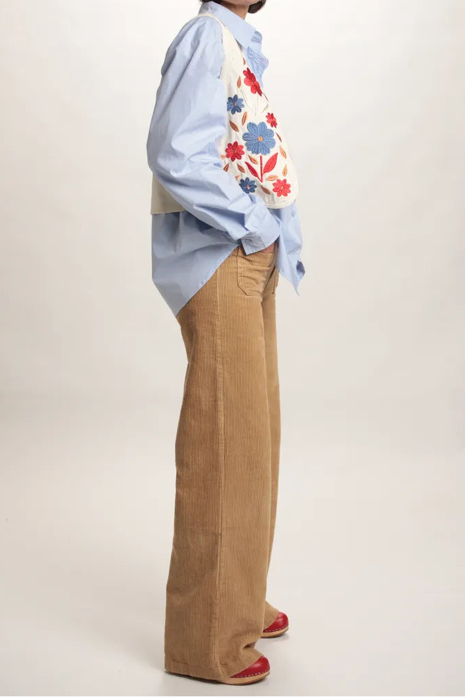 Gilet boléro Joseph brodé Blanc cassé