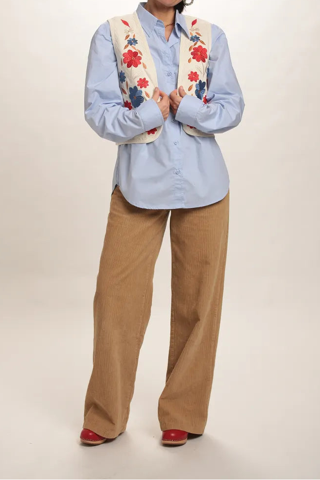 Gilet boléro Joseph brodé Blanc cassé