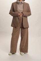 Veste Gustin marron pied de poule