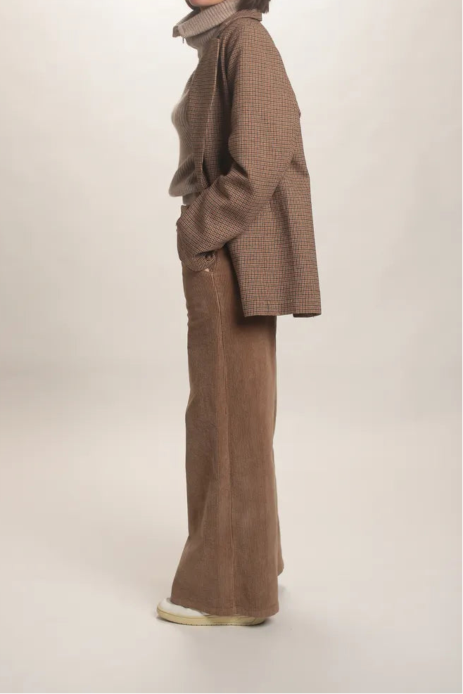 Veste Gustin marron pied de poule