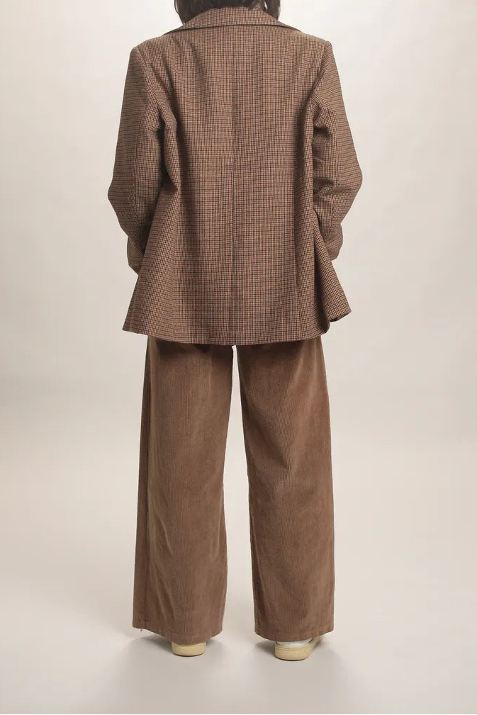 Veste Gustin marron pied de poule