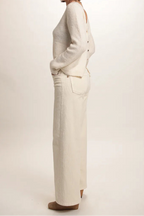 Pull Marion dos en V Crème