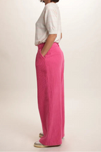 Gilet Marie manche courte rayé Rose