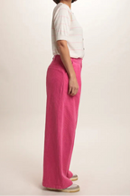 Gilet Marie manche courte rayé Rose