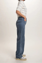 Gilet Marie manche courte rayé Bleu Jeans