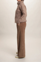 Pull col roulé Aspen Mohair taupe