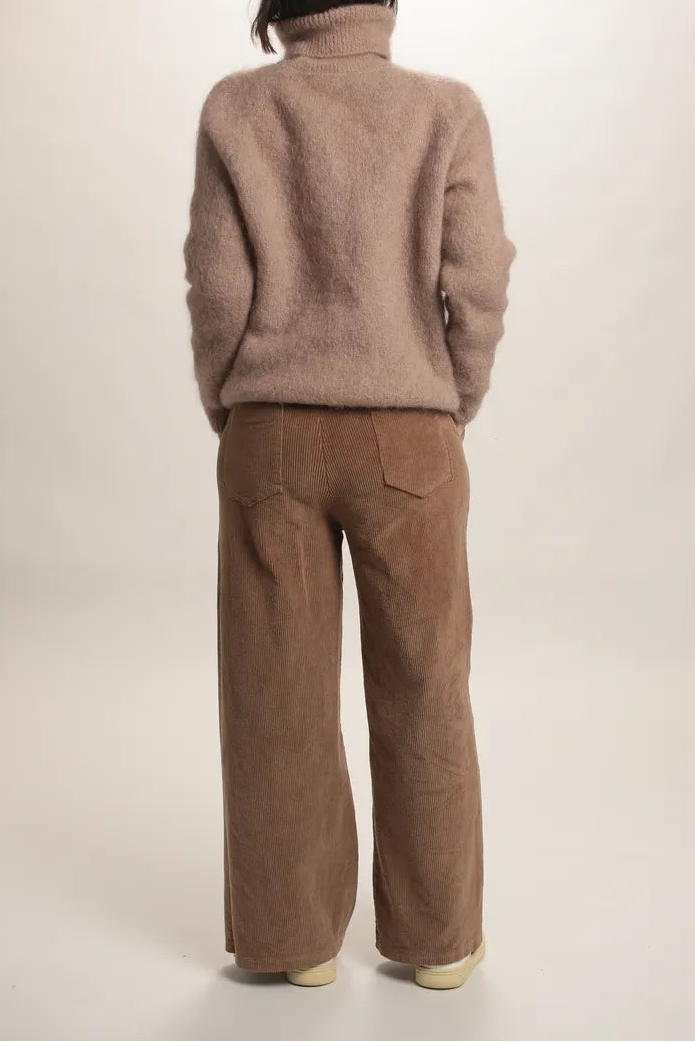 Pull col roulé Aspen Mohair taupe