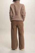 Pull col roulé Aspen Mohair taupe