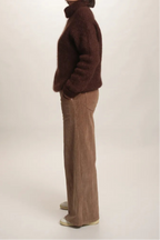 Pull col roulé Aspen Mohair chocolat