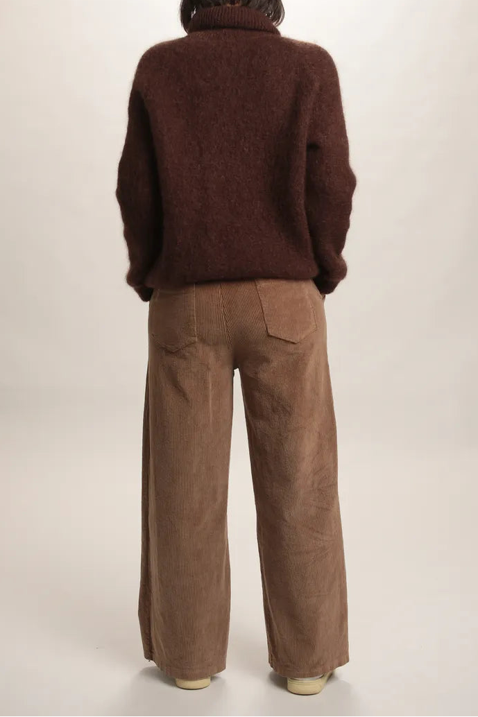 Pull col roulé Aspen Mohair chocolat