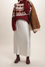 Pull Courchevel Blanc Bordeaux