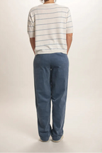 Gilet Marie manche courte rayé Bleu Jeans