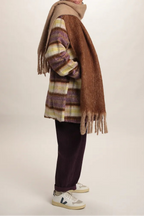 Manteau Vivia à carreaux Mauve