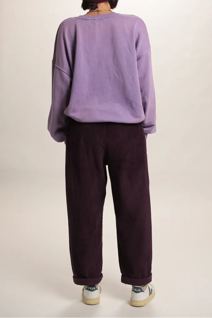 pantalon Arty velours Prune