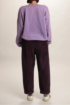 pantalon Arty velours Prune