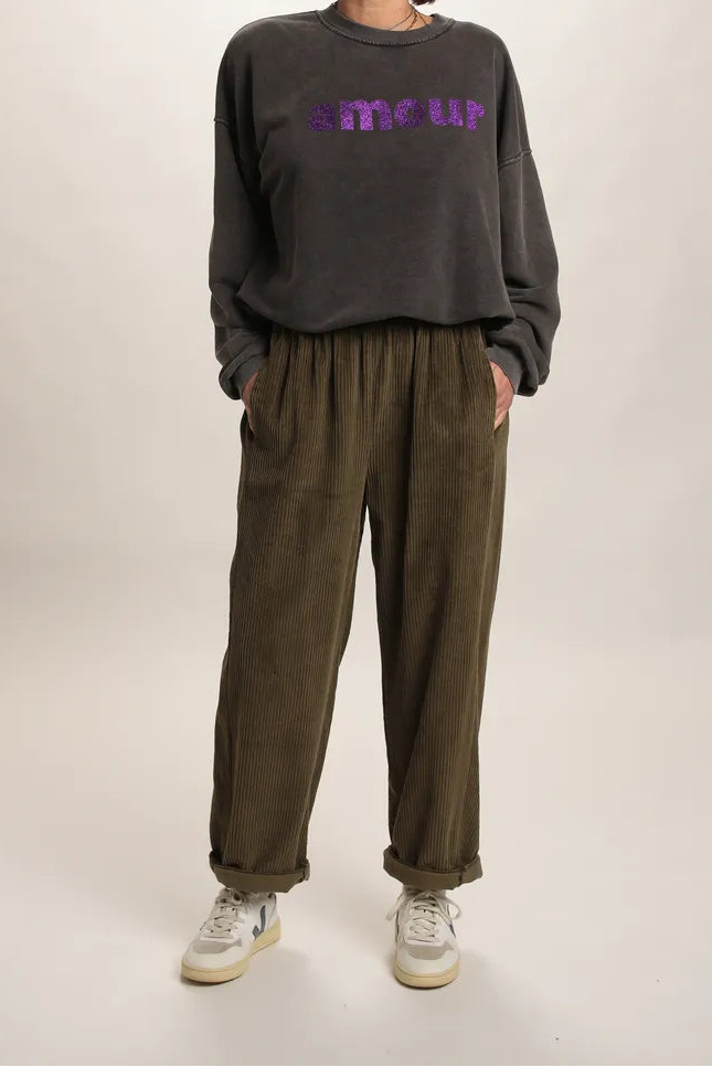 Sweatshirt Fever Noir délavé