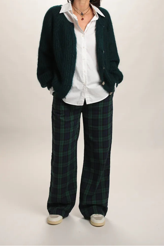 Gilet Esperance Mohair Vert Emeraude