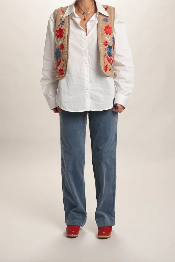 Gilet boléro Joseph brodé Taupe