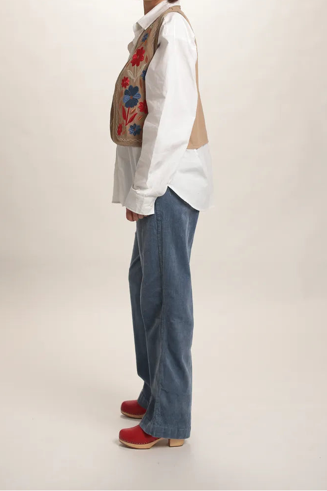 Gilet boléro Joseph brodé Taupe