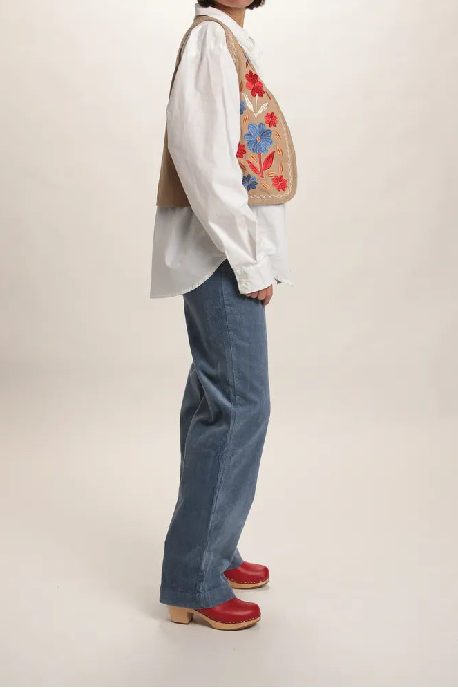 Gilet boléro Joseph brodé Taupe