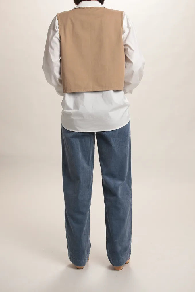 Gilet boléro Joseph brodé Taupe