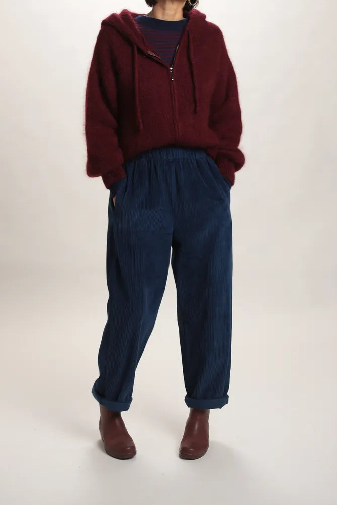 Gilet à Capuche Sweet mohair bordeaux