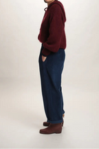 Gilet à Capuche Sweet mohair bordeaux