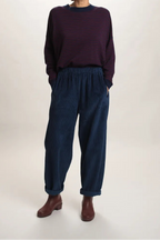 Pull Sacha cachemire bordeaux/bleu marine