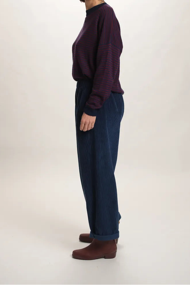 Pull Sacha cachemire bordeaux/bleu marine