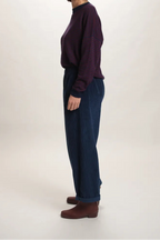 Pull Sacha cachemire bordeaux/bleu marine