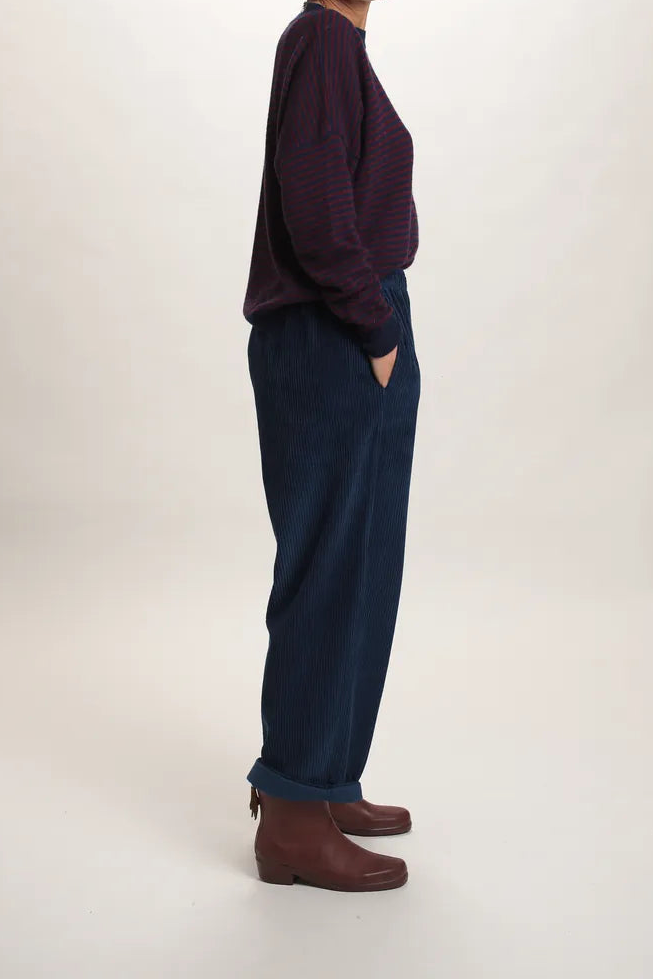 Pull Sacha cachemire bordeaux/bleu marine