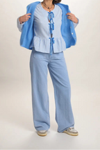 Gilet Chantal mohair bleu jeans