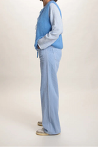 Gilet Chantal mohair bleu jeans