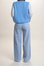 Gilet Chantal mohair bleu jeans