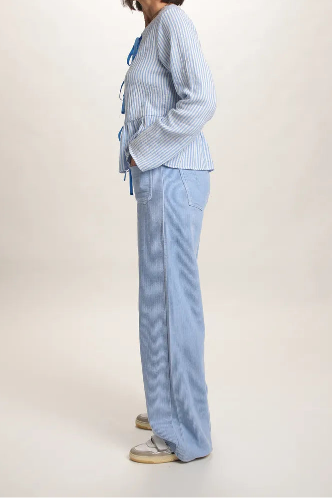 Chemisier Constance rayé bleu ciel