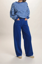 Pull Flipper rayé bleu/blanc