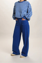 Pull Flipper rayé bleu/blanc