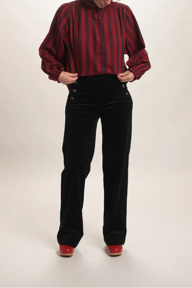 Chemise Victoire bordeaux/marine