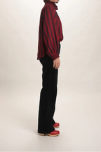 Chemise Victoire bordeaux/marine