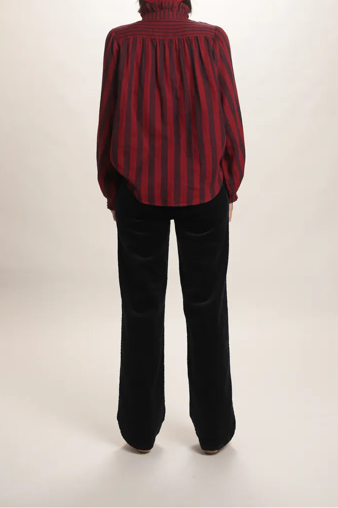 Chemise Victoire bordeaux/marine