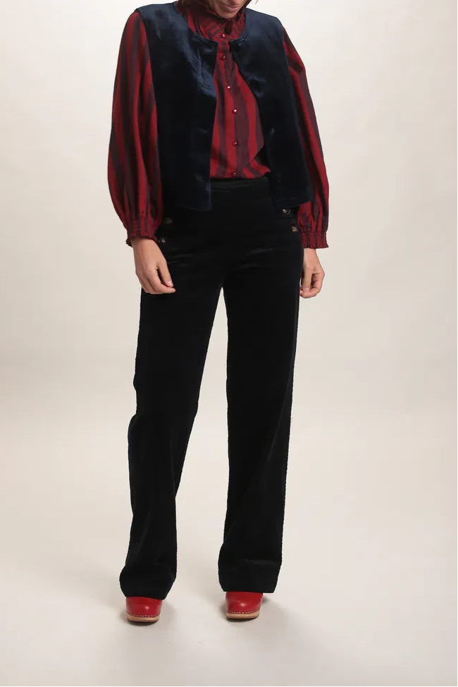 Chemise Victoire bordeaux/marine